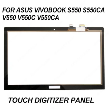 Pakeisti 15.6 colių Asus Vivobook S550 S550CA V550 V550C V550CA nešiojamas Jutiklinis Ekranas skaitmeninis keitiklis priekinio Stiklo plokštės SKYDAS