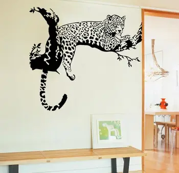 Pantera TV Foną, Vaikų Kambario Sienų Lipdukai Gyvūnų Cheetah Leopard 
