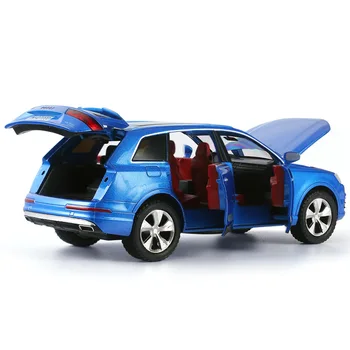 Pardavimas 1:32 Q7 Visureigis lydinio modelis,modeliavimas, lieto metalo garso ir šviesos traukti atgal žaislas automobilis vaikų gimtadienio dovana,nemokamai shippin