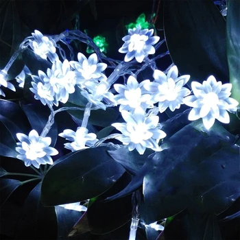 Pasakų Lotus Šviesos Eilutės LED Gėlių Žiedų Girlianda Žibintai, Baterija, Vestuvių, Kalėdų Ramadanas Baras KTV Apdaila
