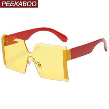 Peekaboo vienas gabalas vintage akiniai nuo saulės taškus moterys geltona uv400 pilka dideli saulės akiniai vyras aikštėje gradientas objektyvas naujas 2021