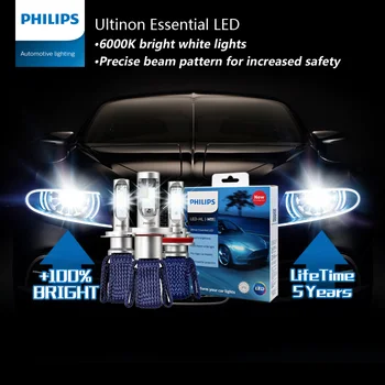 Philips Ultinon Esminius LED H7 12V 11972UEX2 6000K Automobilių Ryškus LED Žibintų Auto HL Pluošto ThermalCool (Twin Pack)