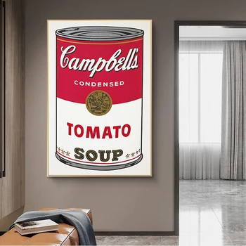 Pop Art Pomidorų Vištienos Sriuba Andy Warholo Drobė, Tapyba, Plakatų ir grafikos Abstrakčiai Sienos Menas Nuotraukas Kambarį