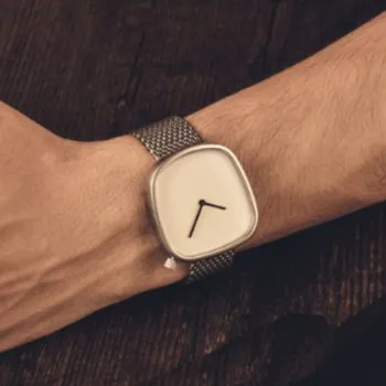 Prabangos prekės vyrų laikrodžiai paprastas kvadratinis ciferblatas kvarciniai laikrodžiai, nerūdijančio plieno, limited edition aukštos kokybės laikrodžiai