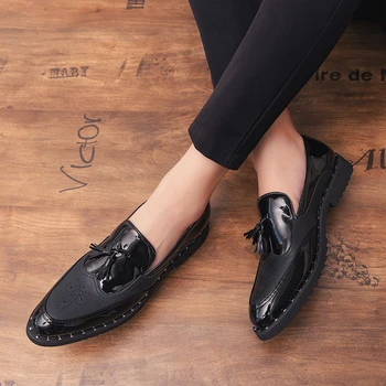 Prekės pavasarį ir rudenį nauji vyriški batai classic paprasta kvėpuojantis komfortą aukštos kokybės verslo susiuvimo kutas brogues