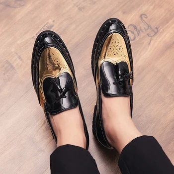 Prekės pavasarį ir rudenį nauji vyriški batai classic paprasta kvėpuojantis komfortą aukštos kokybės verslo susiuvimo kutas brogues