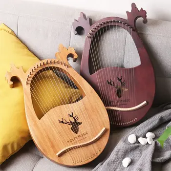 Raudonmedžio Medienos Arfa 16 String 16 Tonas Arfa Nešiojamų Lyra Muzikos Instrumentas Pradedantiesiems Įrankiai, Berniukų, Mergaičių Kalėdų Dovana