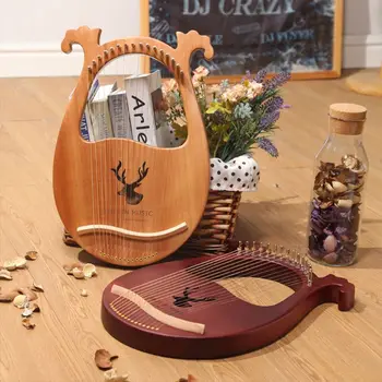 Raudonmedžio Medienos Arfa 16 String 16 Tonas Arfa Nešiojamų Lyra Muzikos Instrumentas Pradedantiesiems Įrankiai, Berniukų, Mergaičių Kalėdų Dovana