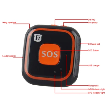 Realaus laiko stebėjimo smart Mini GPS seklys sos pakabuką RF-V28 Vibruoti ir skambėti už skambutį priminti Istorinę maršruto peržiūra