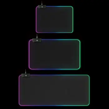 RGB Apšviesti Žaidimų Pelės Mygtukai 7 LED Šviesos Režimai, Reguliuojamas Nešiojamas Kilimėlis Y98A