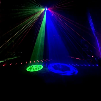 RGB Lazerių, Šviesos, Vaizdo Linijos Pluošto Nuskaito DMX DJ Šokių Baras, Kavos Kalėdos Namuose, Šalis, Diskoteka Poveikis Apšvietimo Sistema Rodyti