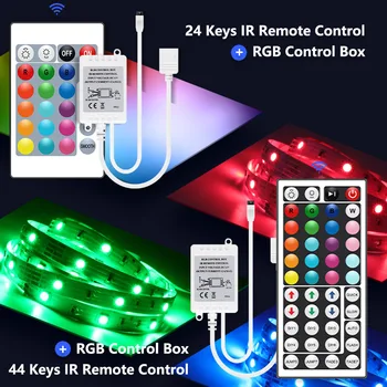 RGB LED Šviesos Juosta 5050 2835 LED Šviesos Juosta 5M 10M, 15M 20M LED Juostelės Žibintai su Nuotolinio Namų Apšvietimo Virtuvės Kambarys 12V