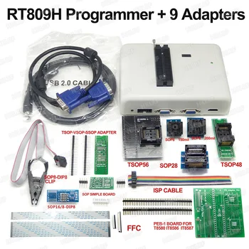 RT809H EMMSP-Nand FLASH Programuotojas +9 Adapteriai +TSOP56 Adapteris+TSOP48 Adapteris+ SOP8 Bandymo Įrašą SU CABELS EMMSP-Nand Geros Kokybės