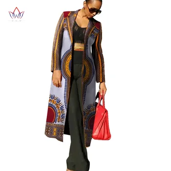 Rudenį Ankara Mados Nauja Afrikos Suknelės Moterims Dashiki Spausdinti Moterų Tranšėjos Paltai Afrikos heidi bazin Riche Medžiagos 6XL WY113