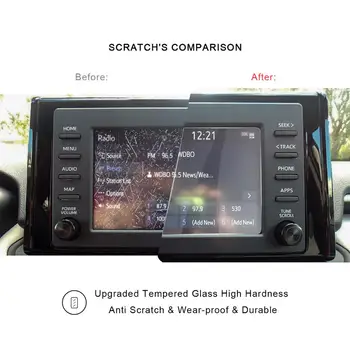 RUIYA Screen Protector Už 2019 RAV4 7 Colių Automobilinis GPS Navigacija, Touch Centras Ekranu Auto Interjero Priedai