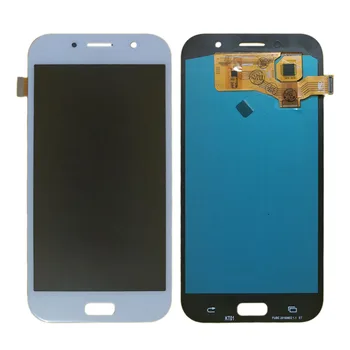 Samsung Galaxy A7 2017 A720 A70F A720M Amoled Ekranu touch stiklas, skaitmeninis keitiklis Asamblėjos A720 oled lcd ekranas SM-A720F
