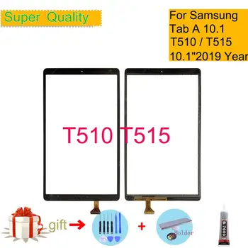 Samsung Galaxy Tab 10.1 2019 SM-T515 SM-T510 T510 T515 Jutiklinis Ekranas skaitmeninis keitiklis Pulto Jutiklis Tablet Priekinės LCD Stiklo