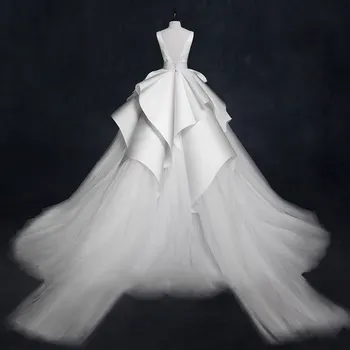 Senovinių Vestuvių Suknelės 2020 Elegantiškas V Kaklo Vestuvių Suknelės Rankovių Vestido De Noiva Balta Nuotakos Suknelė Dramblio Kaulo
