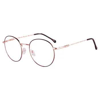 SHINU Glausta mados metalo apvalaus rėmo akiniai Kovos su Blue Ray Recepto Akiniai Progressive multifocal Lęšiai, akiniai