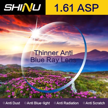 SHINU Pritaikoma 1.61 Stabdžių Nuovargis Įrodymas, Blue Ray Asferiniai Kietos Dervos Objektyvas Trumparegystė Akinius Užsakymą SH1005