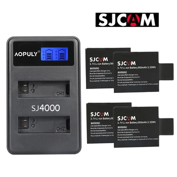 SJCAM SJ4000 PG1050 Fotoaparato baterija Li-ion Baterijos įkroviklio SJCAM SJ5000 SJ6000 SJ8000 M10 EKEN 4K H8, H9 GIT-LB101 GIT BATERIJA