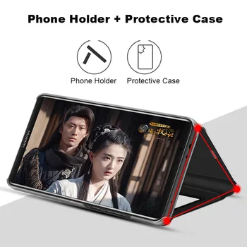 Smart vaizdo Veidrodis, Flip Case for Huawei Mate 10 20 30 40 E P10 P20 30 Lite P Smart Z Plius 2018 2019 Nova 3 3i 4 5 5i 6 7 SE Pro