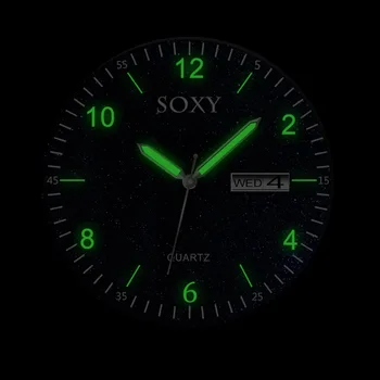 SOXY Top Brand Prabangūs vyriški Žiūrėti Kvarco Plieno Tinklelio, Dirželis Dienos Šviesos Žvaigždė Danguje Ciferblatas Laikrodis Zegarek Meski Laikrodis 2020 Reloj