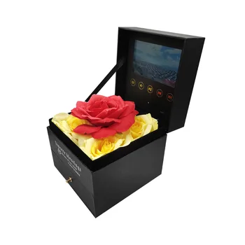 Specialus Gėlių Box Vaizdo Grotuvas 4.3 colių Universalus atvirukas Žiūrėti Knygelė Reklamos Verslo Dovana Vestuvių, Gimtadienio
