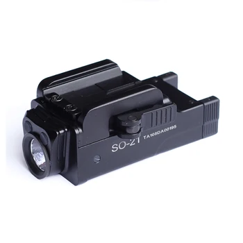 SPINA Mini Pistoletas ginklas Šviesos 500 Aukštus liumenų QD Pistoletas Žibintuvėlis LED Šautuvas Taktinis Šviesos 20mm Geležinkelių Su USB Laidu