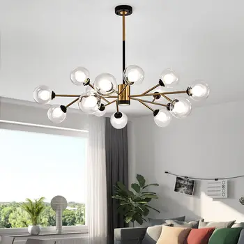 Stiklo kamuolys lamparas de techo colgante moderna virtuvės šviestuvai kabo lempa šiaurės apdailos namų avizeler lamparas de techo