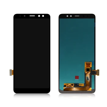 Super AMOLED Ekranas A8 Plius 2018 Samsung Galaxy A730 LCD A730F SM-A730F Asamblėjos Jutiklinis Ekranas skaitmeninis keitiklis atsarginės Dalys