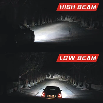 Super Šviesus H4 LED Apšvietimas 100W Baltas priekinis žibintas C6 12000LM Didelis/Mažas Šviesos Lemputės Lempos 1 Pora Priedų Pakeitimo
