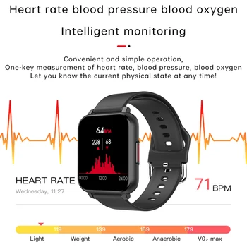 T82 Smart Žiūrėti 1.55 Colių Full Touch Screen Širdies Ritmo Monitorius Kraujo Spaudimas Vyrams, Moterims Smartwatch Orų Prognozė Apyrankė