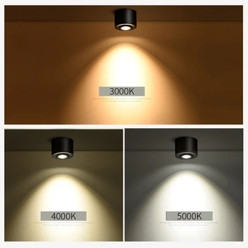 Tamsos šviesus įrengti prožektorius led lubų šviesos lubų fone sienos perėjimu cob drabužių parduotuvė downlight 5W~20W