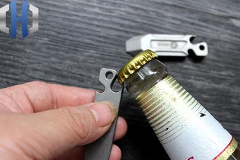 Titano Lydinio EDC Laužtuvas Keychain Pakabukas Atsuktuvas Įtaisą Butelio Atidarytuvas