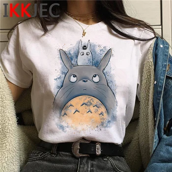 Totoro studio ghibli hayao miyazaki marškinėliai moteriška tumblr spausdinti pora streetwear grunge drabužius tumblr