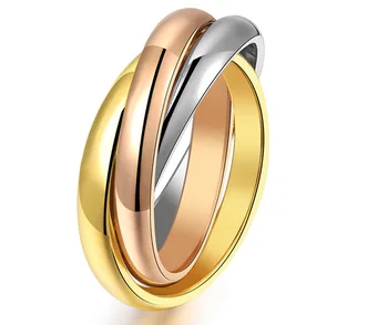 Tricikliai Tricolor Žiedas iš Titano Plieno žiedas Karšto pardavimo Žiedai mėgėjams