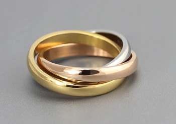 Tricikliai Tricolor Žiedas iš Titano Plieno žiedas Karšto pardavimo Žiedai mėgėjams
