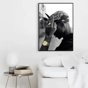 Tupac Dainininkas, Muzikos Plakatas Hip-Hop RapPrint Muzikos Kapela Star Plakatas Sienos Meno Tapybos Kambaryje Namų Dekoras Drobė Spausdinti A24