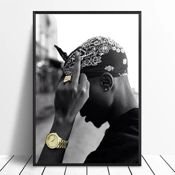Tupac Dainininkas, Muzikos Plakatas Hip-Hop RapPrint Muzikos Kapela Star Plakatas Sienos Meno Tapybos Kambaryje Namų Dekoras Drobė Spausdinti A24