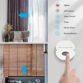 Tuya Zigbee Smart Užuolaidų Langinių Jungiklis Smart Home Laikmatis Su Neutralus Alexa 
