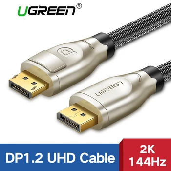 Ugreen DisplayPort Kabelis 144Hz Display Port Kabelis 1.2 4K 60Hz HDTV vaizdo plokštė Projektorius DisplayPort į DisplayPort Cable