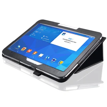 Ultra Plonas korpusas, skirtus Samsung Galaxy Tab, 4 10.1 T530 T531 UŽKAMPIS Smart Cover Atveju Magnetinio PU Odos Galaxy Tab3 10 P5200 P5220