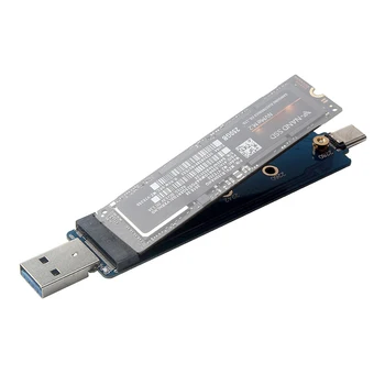 USB M. 2 SSD Talpyklos USB3.0 Tipas-Combo Tipo C Pci-e NVME M2 M-Key SSD Paramos UASP APDAILA 2280 HDD Mobile Dėžutę