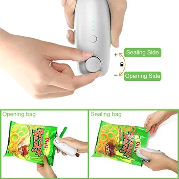 USB Įkrovimo Nešiojamų Šildymo Plastikinių maišelių Sandarinimo Mašina Nešiojamą Mini Maisto Sandarinimo Mašina Resealer Dėl Užkandžių Krepšys