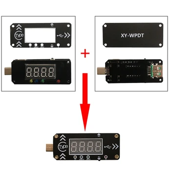USB Įkrovimo Sukelti Įkroviklis Voltmeter Ammeter 5V/9V/12V/15V/20V/PP PD2.0 PD3.0 Tipas-C USB Masalui Įrenginys, skirtas PD Įkroviklis