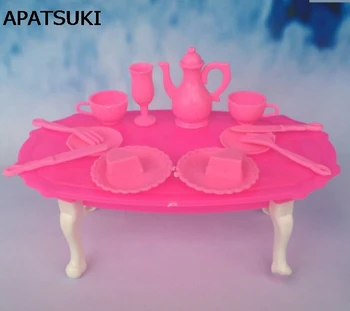 Vaikams Žaislai Žaisti Namuose Lėlės Priedai Rankų darbo Lėlės Plastiko Valgomasis Stalas Barbie Lėlės Kali lėlės Barbie Lėlių namelis