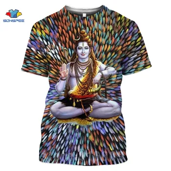 Vasaros 3D Spausdinimo Juokinga T Shirts Streetwear Vyrų, Moterų Marškinėliai Indija Dievas, Viešpats Šiva Marškinėliai Mados Paplūdimio Harajuku Anime Marškinėliai