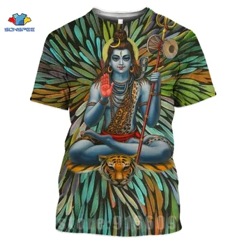 Vasaros 3D Spausdinimo Juokinga T Shirts Streetwear Vyrų, Moterų Marškinėliai Indija Dievas, Viešpats Šiva Marškinėliai Mados Paplūdimio Harajuku Anime Marškinėliai