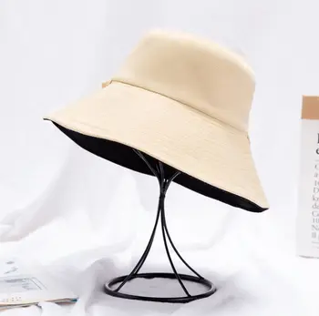 Vasarą medvilnės diskeliai Didelis kraštų Kibiro kepurę Naujas vasaros du kartus susidūrė su saulės, skrybėlę, Žvejo kepurė Panama gorros Žvejyba medžioklė